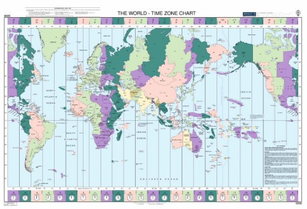 BA 5006 - The World - Time Zone Chart